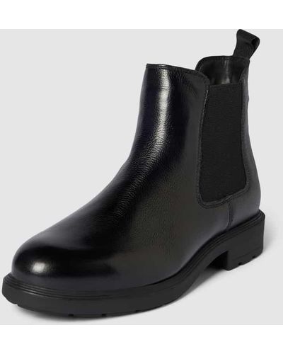 Tamaris Chelsea Boots aus Leder-Mix - Schwarz