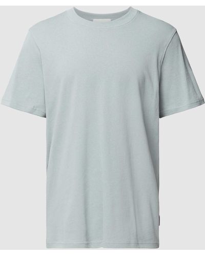 ARMEDANGELS T-shirt Met Labeldetail - Blauw