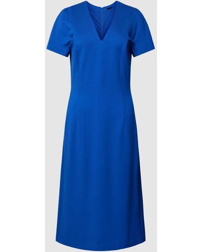 Joop! Midi-jurk Met V-hals - Blauw