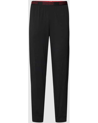 HUGO Sweatpants mit Label-Stitching Modell 'Unite' - Schwarz