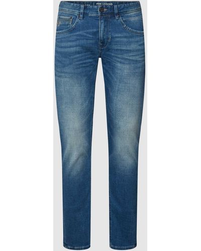 PME LEGEND Jeans Met Labelstitching - Blauw
