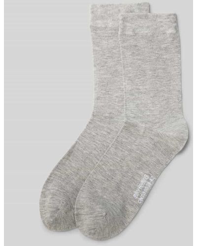 Camano Socken mit Label-Detail Modell 'SILKY FEEL' - Grau