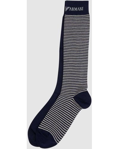 Emporio Armani Sokken Met Stretch Per 2 Paar - Blauw