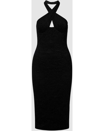Bardot Mini-jurk Met Halter - Zwart