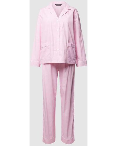 Lauren by Ralph Lauren Pyjama mit Karomuster - Pink