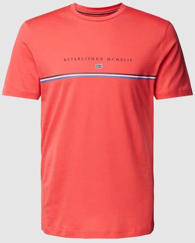 Christian Berg Men T-Shirt mit Statement-Print - Pink