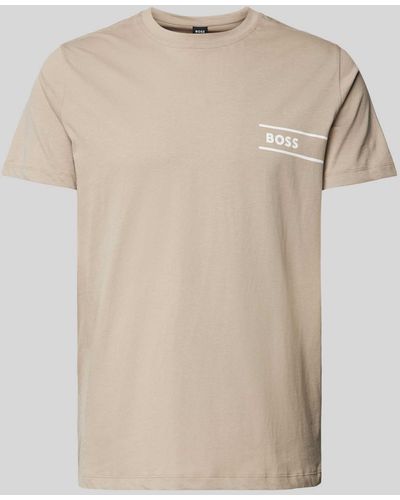 BOSS T-Shirt mit Rundhalsausschnitt - Natur