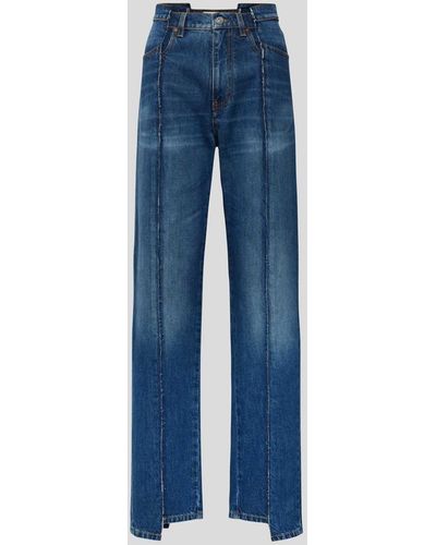 Victoria Beckham Jeans mit Knopf- und Reißverschluss - Blau