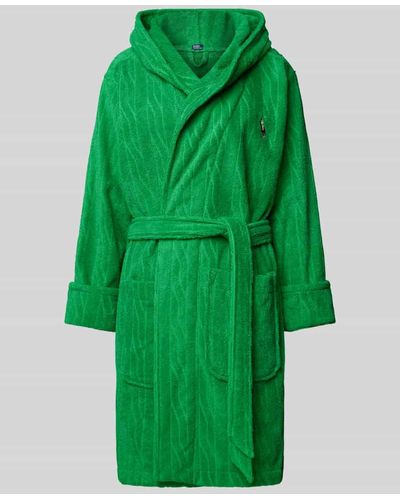 Polo Ralph Lauren Bademantel mit Logo-Stitching Modell 'Robe' - Grün