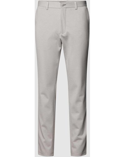 Matíníque Regular Fit Anzughose mit Knopfverschluss Modell 'liam' - Grau