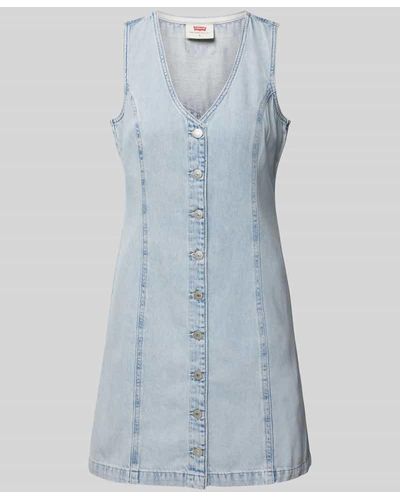 Levi's Jeanskleid mit durchgehender Knopfleiste Modell 'THORA' - Blau