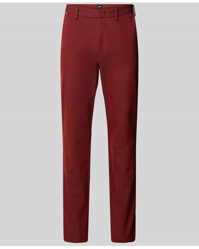 BOSS Slim Fit Anzughose mit Gesäßtaschen Modell 'Kaito' - Rot