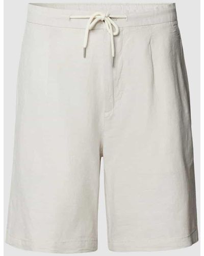 Mango Shorts mit Bundfalten Modell 'alfonso' - Weiß