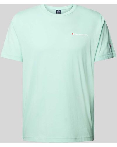 Champion T-Shirt mit Label-Print und Logo-Patch - Grün