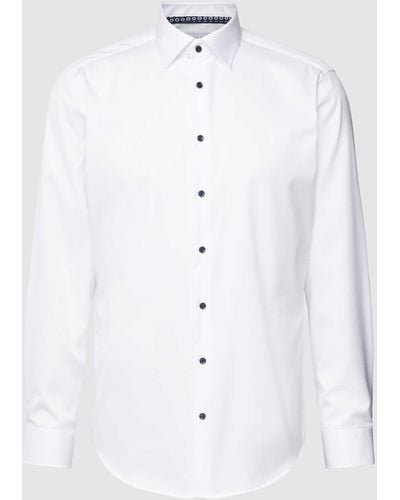 Christian Berg Men Regular Fit Business-Hemd mit Kentkragen - Weiß