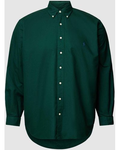 Ralph Lauren Plus Size Vrijetijdsoverhemd Met Button-downkraag - Groen