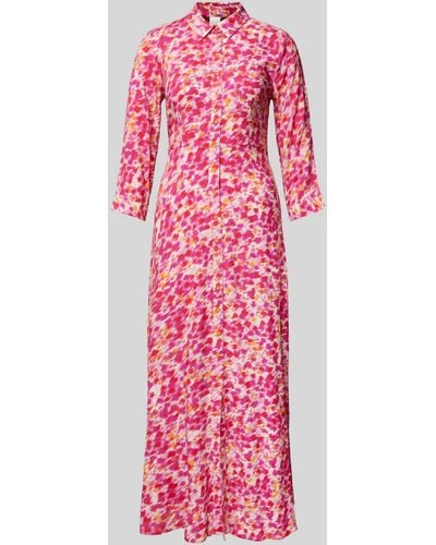 Y.A.S Maxi-jurk Met Knoopsluiting - Roze