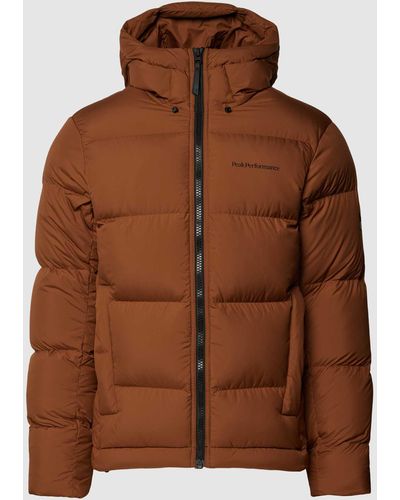 Peak Performance Daunenjacke mit Kapuze Modell 'Rivel' - Braun