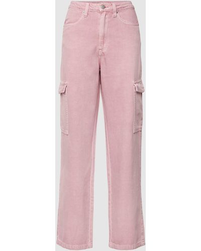 EDITED Jeans mit Cargotaschen Modell 'Nalu' - Pink