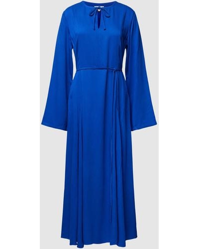 ARMEDANGELS Maxi-jurk Van Viscose Met Vetersluiting - Blauw