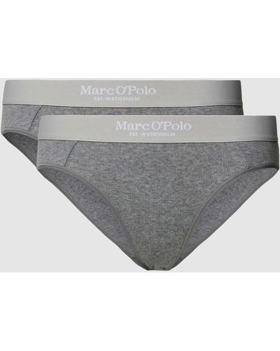 Marc O' Polo Slip mit elastischem Logo-Bund Modell 'Iconic' - Grau