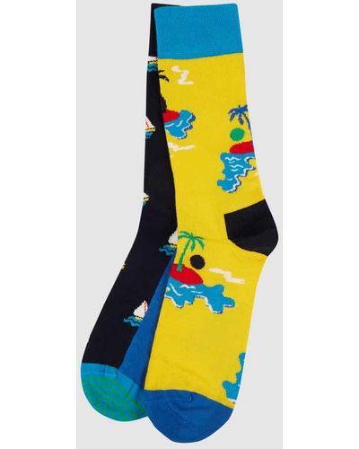 Happy Socks Socken mit Stretch-Anteil im 2er-Pack - Blau