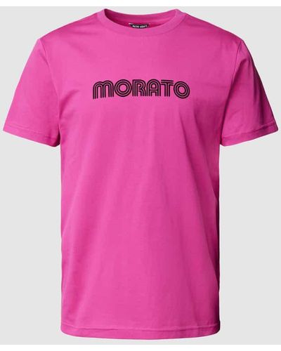 Antony Morato T-Shirt mit Label-Print - Pink