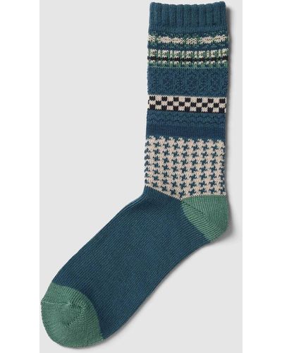 S.oliver Socken mit Allover-Muster Modell 'Hygge' im 2er-Pack - Blau