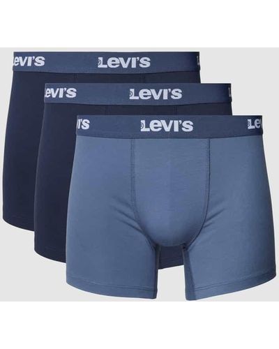 Levi's Boxershorts mit elastischem Logo-Bund im 2er-Pack - Blau