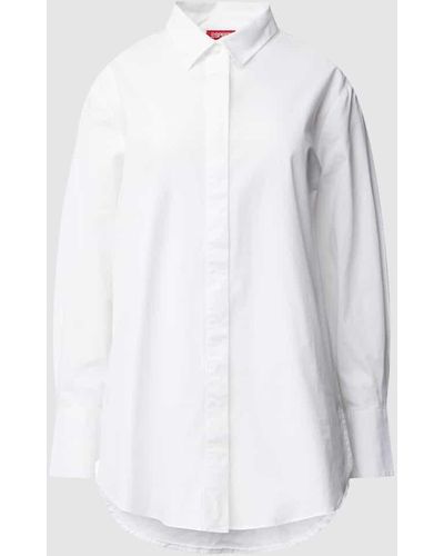 Esprit Hemdbluse mit verdeckter Knopfleiste - Weiß