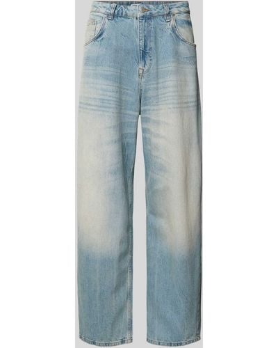 Review Jeans mit 5-Pocket-Design - Blau