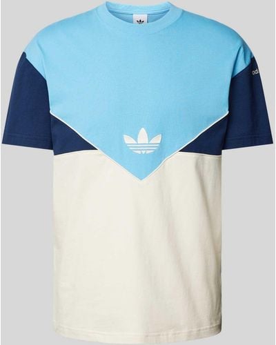 adidas Originals T-shirt Met Labelstitching - Blauw