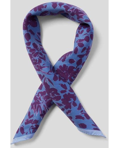 Lardini Schal mit floralem Allover-Muster - Blau