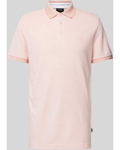 Joop! Slim Fit Poloshirt Met Knoopsluiting - Roze