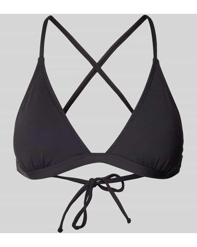 Rip Curl Bikini-Oberteil mit gekreuzten Spaghettiträgern - Schwarz