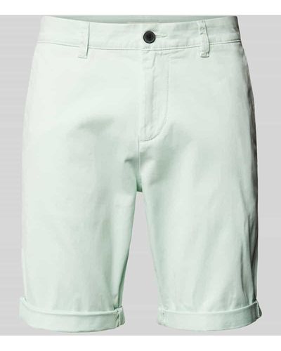 Tom Tailor Slim Fit Chino-Shorts in unifarbenem Design - Grün