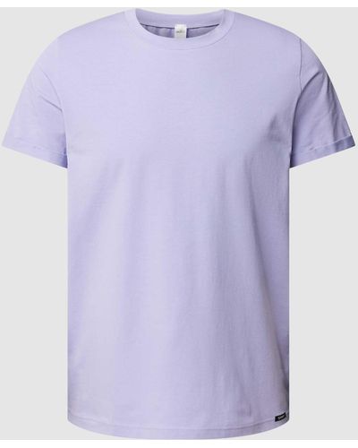 SKINY T-shirt Met Labeldetail - Paars