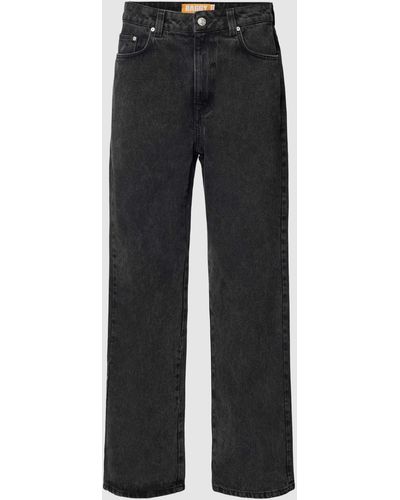 Review Wide Leg Jeans im 5-Pocket-Design - Schwarz