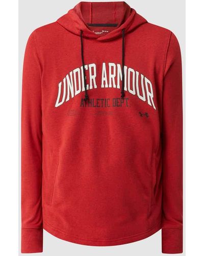 Under Armour Loose Fit Hoodie mit Logo - Rot