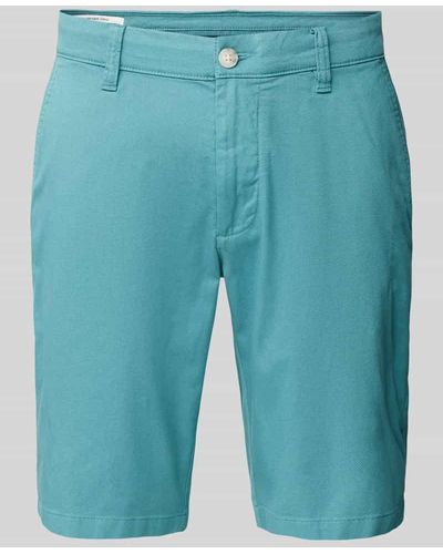 S.oliver Tapered Fit Chino-Shorts mit Gesäßtaschen - Blau