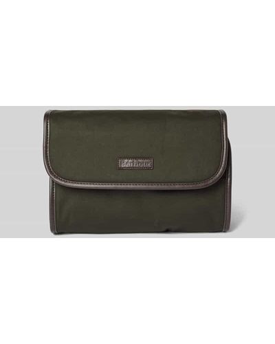 Barbour Kulturtasche mit Reißverschlussfächern - Grün