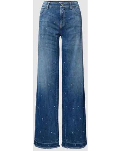 Cambio Jeans mit Ziersteinbesatz Modell 'AIMEE' - Blau