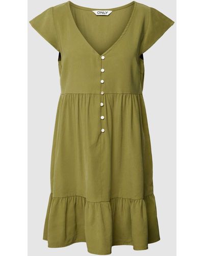 ONLY Mini-jurk Met V-hals - Groen