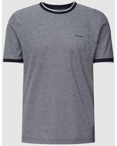Pierre Cardin T-Shirt mit Kontraststreifen - Grau