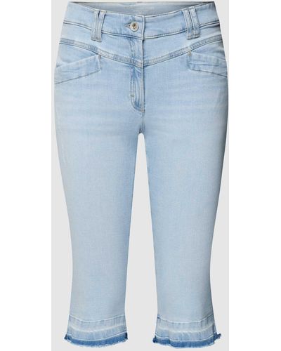 ZERRES Capri-jeans Met Steekzakken - Blauw