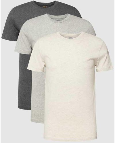 Polo Ralph Lauren T-Shirt mit Logo-Stitching im 3er-Pack - Mehrfarbig