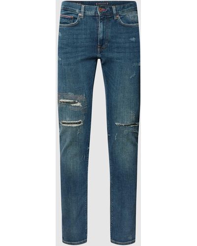 Tommy Hilfiger Jeans im Destroyed-Look Baumwollmischung - Blau