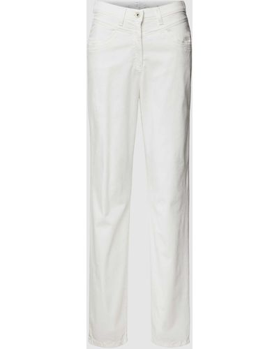 RAPHAELA by BRAX Super Dynamic Fit Jeans in unifarbenem Design Modell 'LAURA NEW' - Weiß