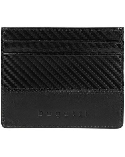 Bugatti Kartenetui aus Leder Modell 'Comet' - RFID-blocking - Schwarz