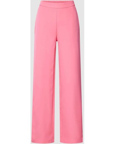 Pieces Stoffen Broek Met Elastische Band - Roze